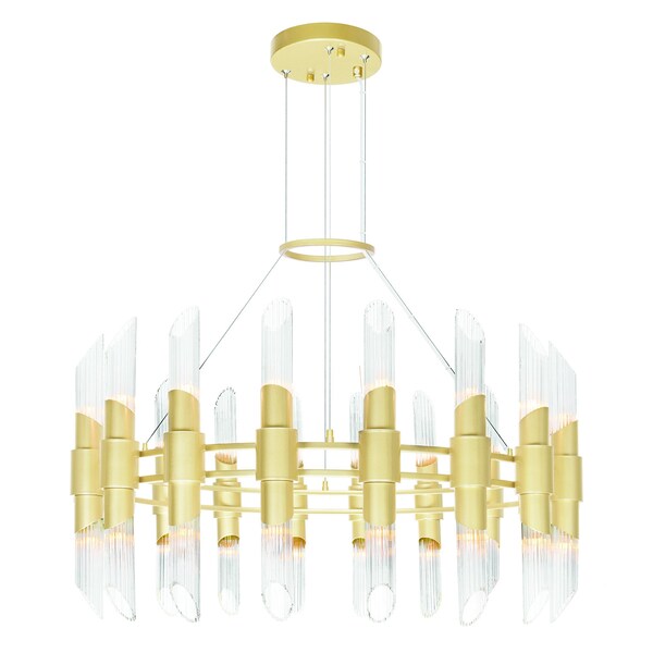 Cwi Lighting Croissant 36 Light Chandelier With Satin Gold Finish 1269P40-36-602 - main